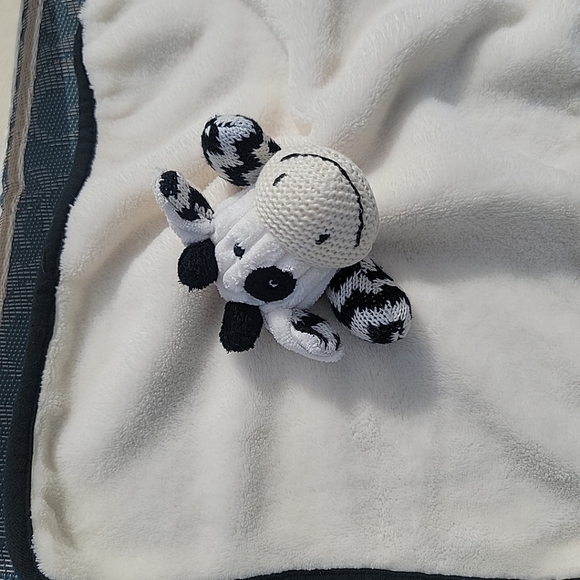 Evergreen Enterprise Lovey Security Blanket Corduroy Crew Cow Rattle Baby Toy - Picture 7 of 9